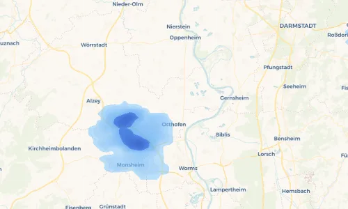 Regenradar-Vorschau: aktuelle Niederschläge in Mettenheim und Umgebung