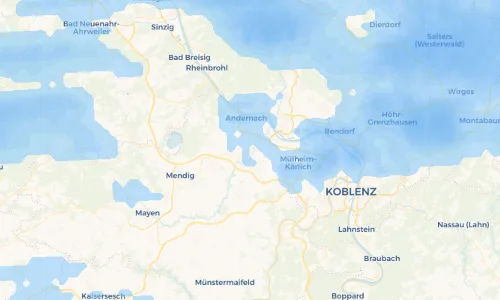 Regenradar Vorschaubild - Aktuelle Niederschläge in Miesenheim und Umgebung