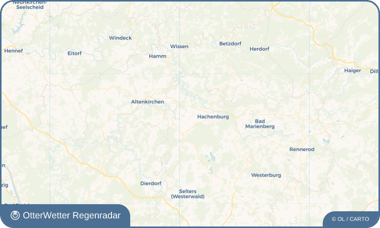 OtterWetter Regenradar-Widget Mittelhattert