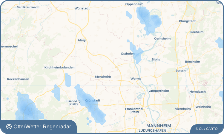 Wetter-Widget-Vorschau mit Vorhersagedaten für Mörstadt