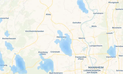 Regenradar Vorschaubild - Aktuelle Niederschläge in Monsheim und Umgebung