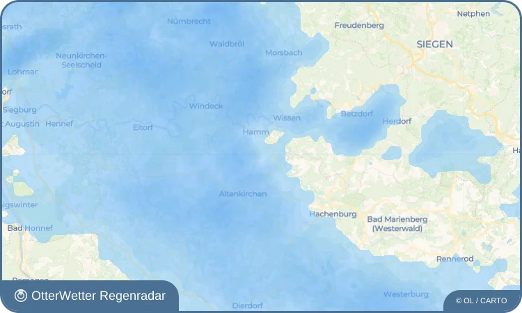 Widget-Vorschau für Nassen Wetter-Widget-Vorschau mit Vorhersagedaten für Nassen