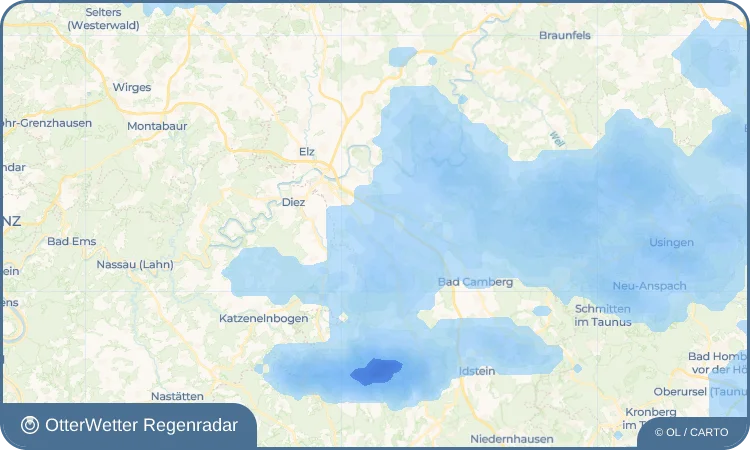 Widget-Vorschau für Nauheim Wetter-Widget-Vorschau mit Vorhersagedaten für Nauheim