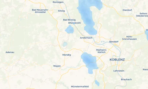 Regenradar Vorschaubild - Aktuelle Niederschläge in Nickenich und Umgebung