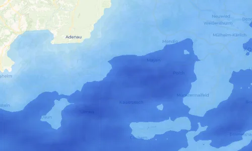 Regenradar Niederelz: aktuelle Niederschläge in Niederelz und Umgebung, Stand 18. Oktober 2026 um 14:45 Uhr