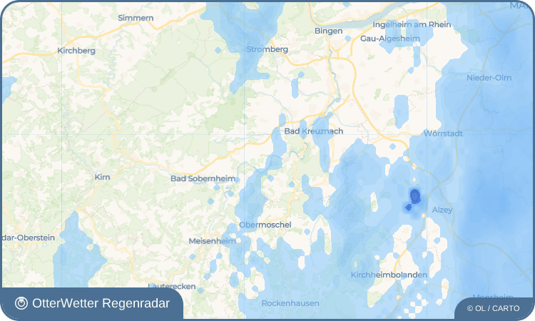 Wetter-Widget-Vorschau mit Vorhersagedaten für Niederhausen