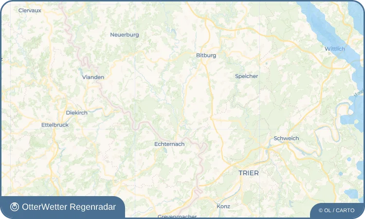 Widget-Vorschau für Niederweis Wetter-Widget-Vorschau mit Vorhersagedaten für Niederweis