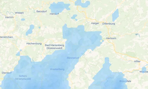 Regenradar Vorschaubild - Aktuelle Niederschläge in Nister-Möhrendorf und Umgebung