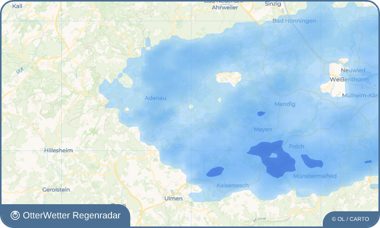 OtterWetter Regenradar-Widget Oberbaar
