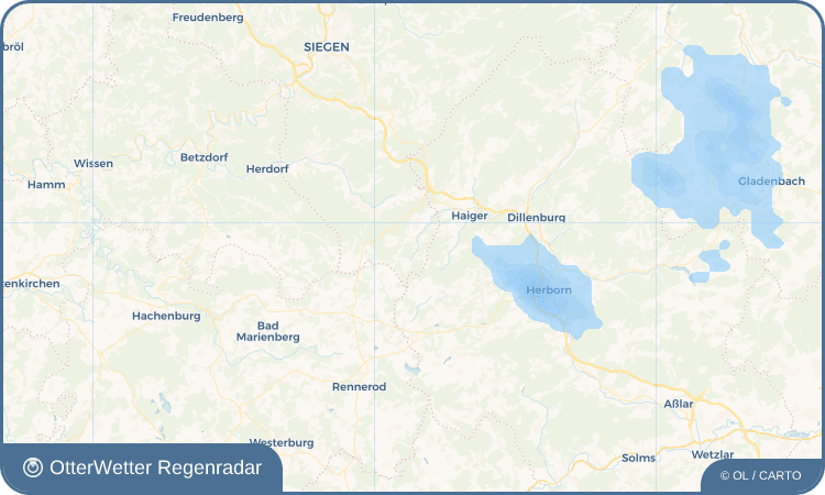 OtterWetter Regenradar-Widget Oberdresselndorf
