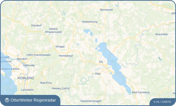 Widget-Vorschau für Obererbach Wetter-Widget-Vorschau mit Vorhersagedaten für Obererbach