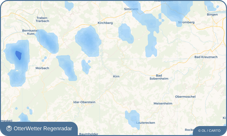 OtterWetter Regenradar-Widget Oberhausen bei Kirn