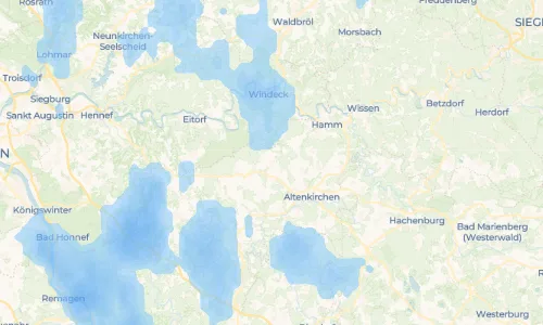 Regenradar Vorschaubild - Aktuelle Niederschläge in Oberirsen und Umgebung