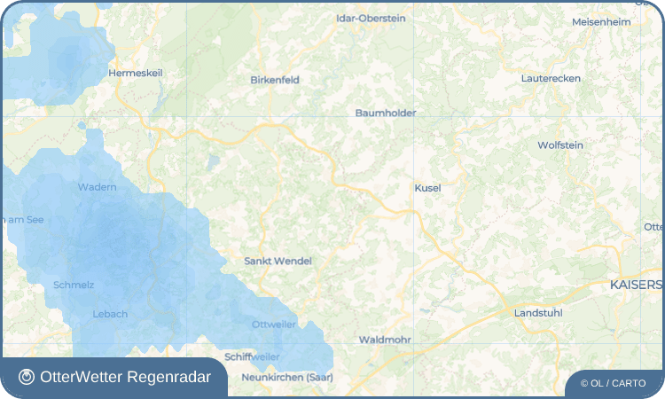 OtterWetter Regenradar-Widget Oberkirchen