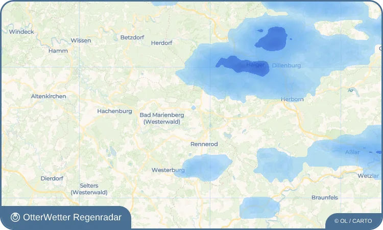 Widget-Vorschau für Oberroßbach Wetter-Widget-Vorschau mit Vorhersagedaten für Oberroßbach