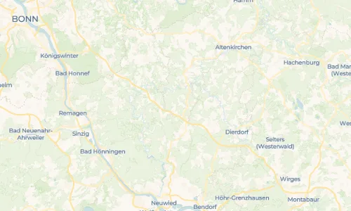 Regenradar Obersteinebach: aktuelle Niederschläge in Obersteinebach und Umgebung, Stand 22. Oktober 2026 um 3:05 Uhr