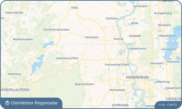 Widget-Vorschau für Obersülzen Wetter-Widget-Vorschau mit Vorhersagedaten für Obersülzen