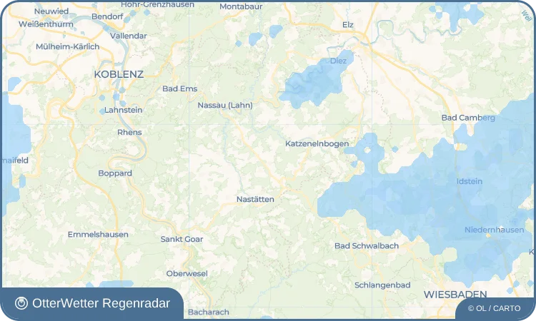 Wetter-Widget-Vorschau mit Vorhersagedaten für Obertiefenbach