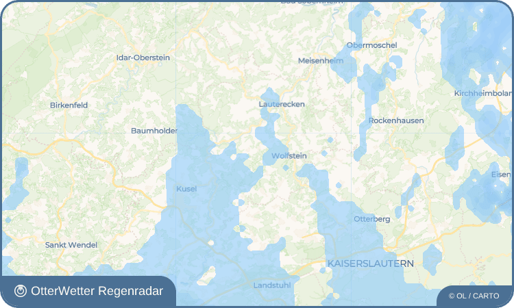 OtterWetter Regenradar-Widget Oberweiler im Tal