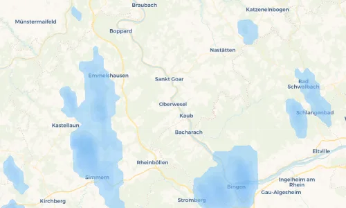 Regenradar Vorschaubild - Aktuelle Niederschläge in Oberwesel und Umgebung