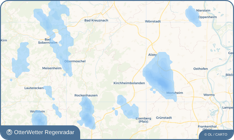 OtterWetter Regenradar-Widget Oberwiesen