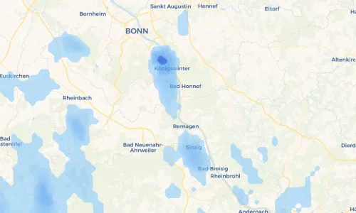 Regenradar Vorschaubild - Aktuelle Niederschläge in Oberwinter und Umgebung