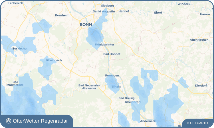 OtterWetter Regenradar-Widget Oberwinter