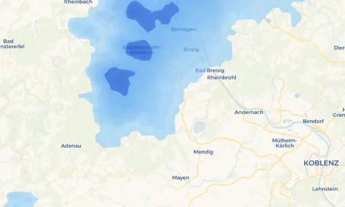 Regenradar Vorschaubild - Aktuelle Niederschläge in Oberzissen und Umgebung