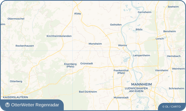 OtterWetter Regenradar-Widget Obrigheim (Pfalz)
