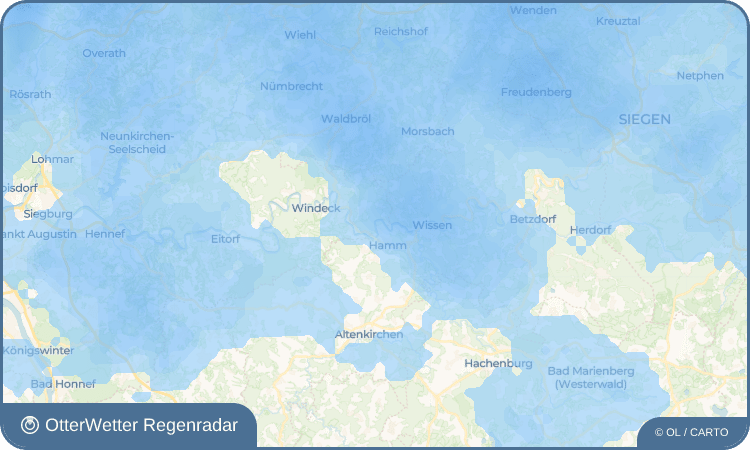 Widget-Vorschau für Opsen Wetter-Widget-Vorschau mit Vorhersagedaten für Opsen