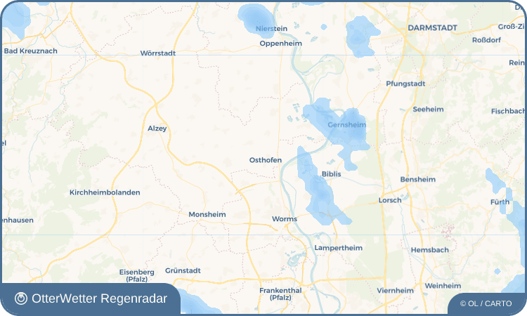 Widget-Vorschau für Osthofen Wetter-Widget-Vorschau mit Vorhersagedaten für Osthofen