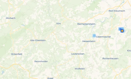 Regenradar Otzweiler: aktuelle Niederschläge in Otzweiler und Umgebung, Stand 30. Oktober 2026 um 2:30 Uhr