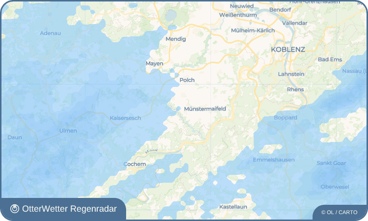 OtterWetter Regenradar-Widget Pillig