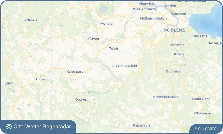 Widget-Vorschau für Pillig Wetter-Widget-Vorschau mit Vorhersagedaten für Pillig