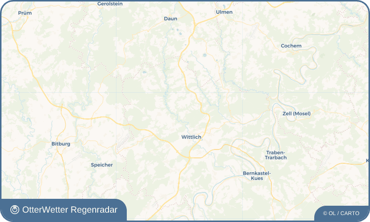 OtterWetter Regenradar-Widget Plein