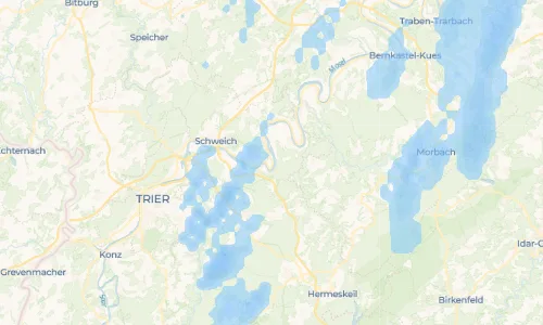 Regenradar Pölich: aktuelle Niederschläge in Pölich und Umgebung, Stand 20. Oktober 2026 um 2:25 Uhr