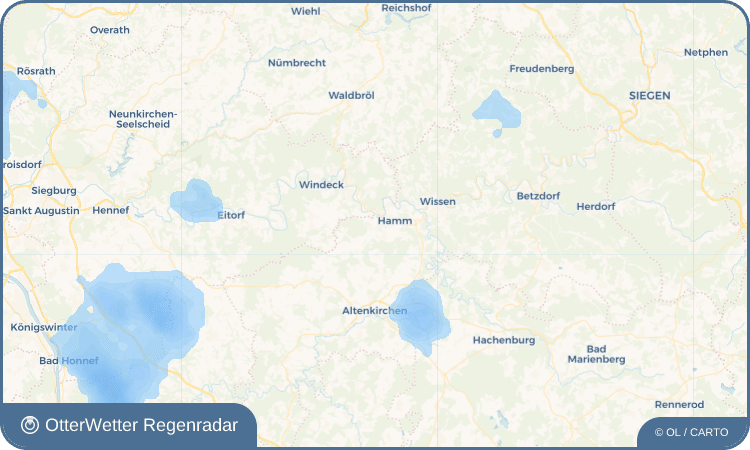 OtterWetter Regenradar-Widget Pracht