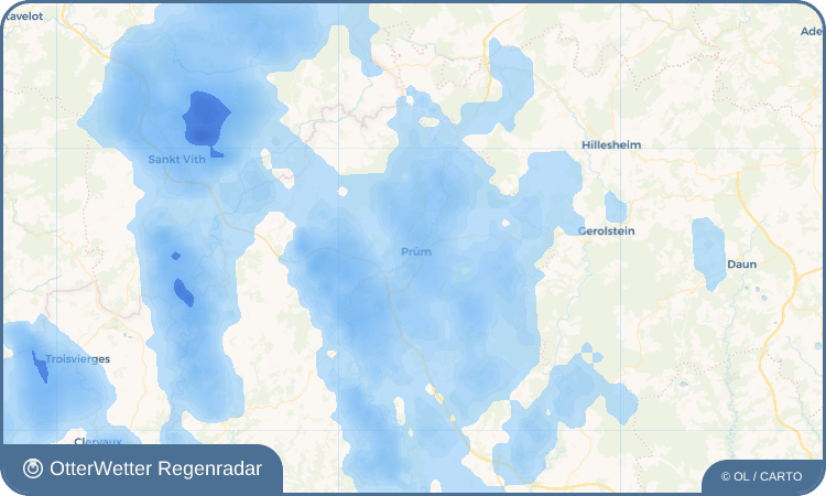 Wetter-Widget-Vorschau mit Vorhersagedaten für Prüm