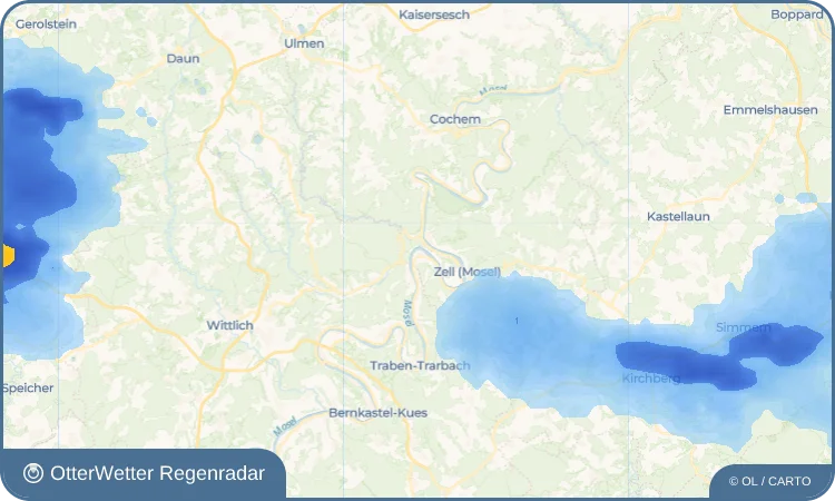 Widget-Vorschau für Pünderich Wetter-Widget-Vorschau mit Vorhersagedaten für Pünderich