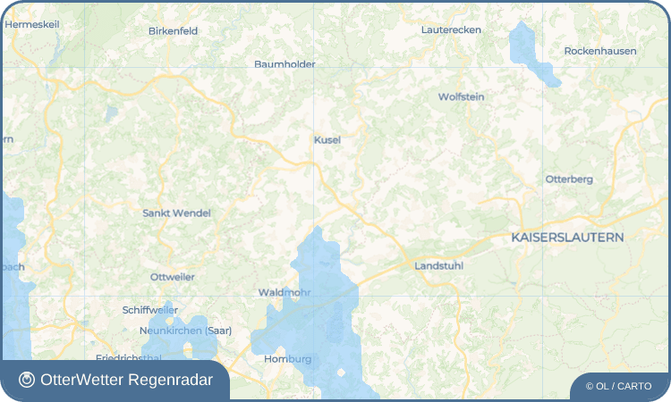OtterWetter Regenradar-Widget Quirnbach/Pfalz
