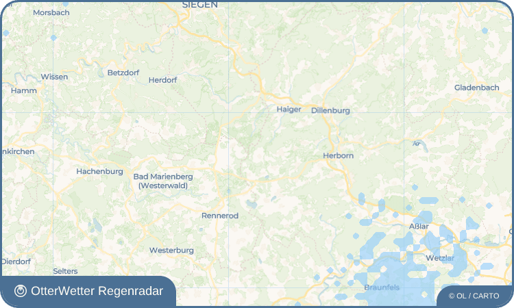 OtterWetter Regenradar-Widget Rabenscheid