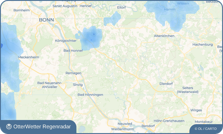 Widget-Vorschau für Rahms Wetter-Widget-Vorschau mit Vorhersagedaten für Rahms
