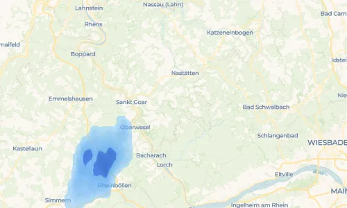 Regenradar-Vorschau: aktuelle Niederschläge in Rettershain und Umgebung