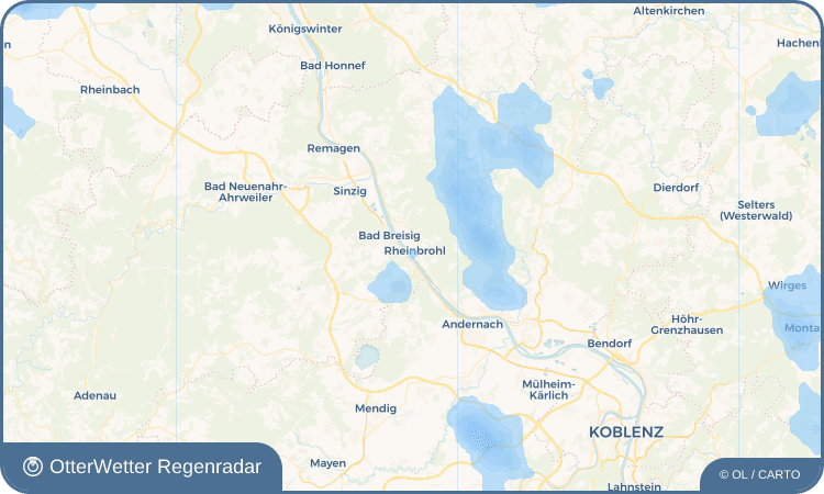 OtterWetter Regenradar-Widget Rheinbrohl