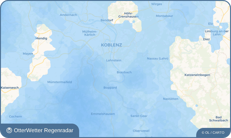 OtterWetter Regenradar-Widget Rhens