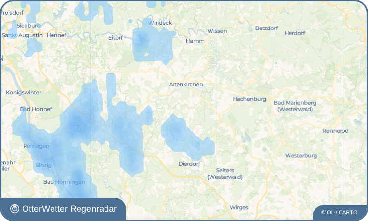 OtterWetter Regenradar-Widget Rodenbach bei Puderbach