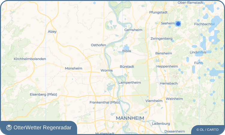 OtterWetter Regenradar-Widget Rosengarten