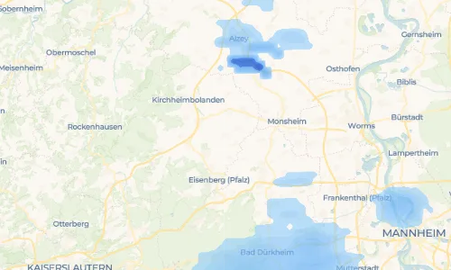 Regenradar Rüssingen: aktuelle Niederschläge in Rüssingen und Umgebung, Stand 22. Oktober 2026 um 21:35 Uhr