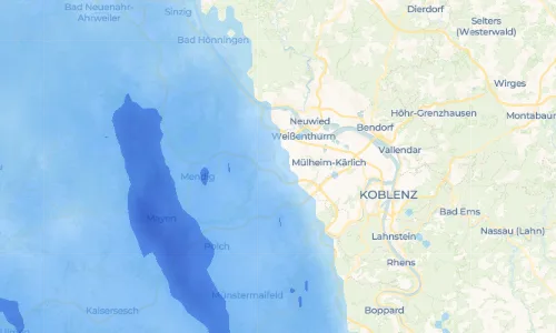 Regenradar-Vorschau: aktuelle Niederschläge in Saffig und Umgebung