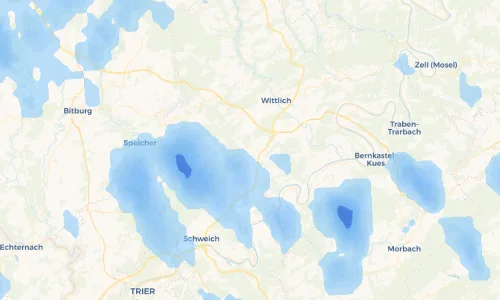 Regenradar Vorschaubild - Aktuelle Niederschläge in Salmtal und Umgebung